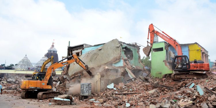 Demolition of Bada Akhada mutt in Puri (File photo)