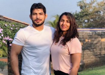 Gita Phogat with husban Pawan Kumar