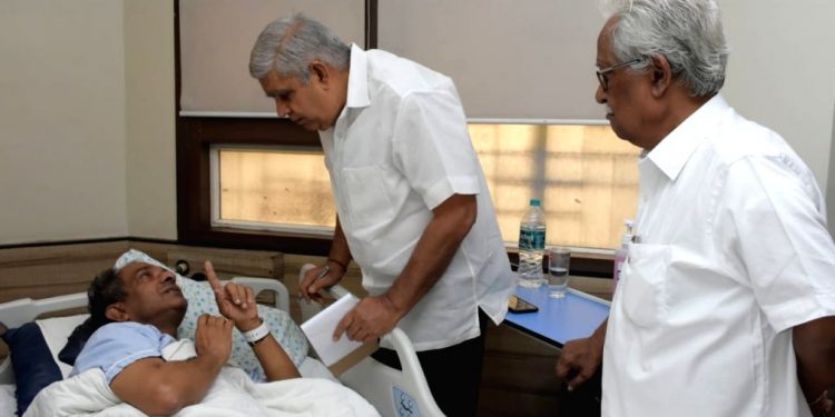 West Bengal Governor Jagdeep Dhankar visits Jadavpur University VC Suranjan Das, Saturday