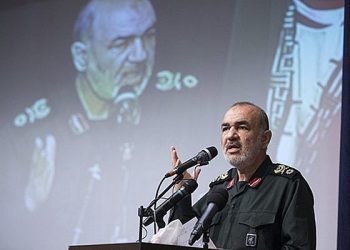 In this undated photo released by Sepahnews, the website of the Iran's Islamic Revolutionary Guard Corps, Gen. Hossein Salami speaks in a meeting in Tehran, Iran. (AP)