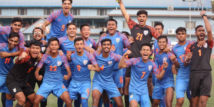 The victorious Indian U-18 football team