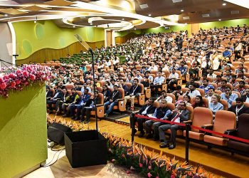 Prime Minister Narendra Modi addressing the IIT convocation at Chennai, Monday