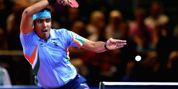 Achanta Sharath Kamal beat Lam Siu Hang 9-11, 11-6, 7-11, 11-7, 11-7 to provide India the lead