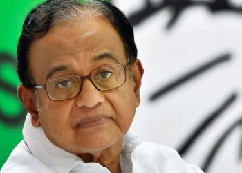 New Delhi: Former finance minister P Chidambaram gestures looks on during an event where he addressed the media about completion of one year of Goods and Service Tax (GST), in New Delhi on Sunday, July 01, 2018. (PTI Photo/Subhav Shukla) (PTI7_1_2018_000047A)