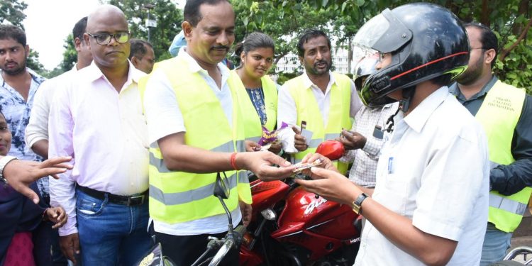 Bhubaneswar MP Anant Narayan Jena conducting the awareness campaign