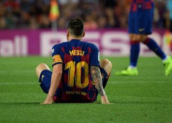 Messi received treatment in the first half for what looked like a problem with his left thigh and was then unable to continue after the interval, replaced by Ousmane Dembele Tuesday.