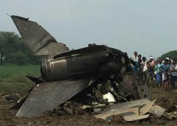 The aircraft, which was on a routine mission, crashed around 10 am, the sources said.