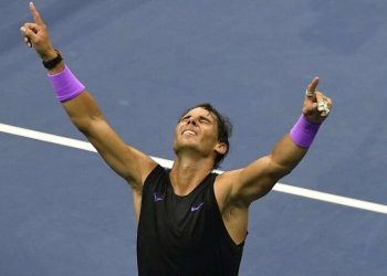 Nadal outlasted Medvedev 7-5, 6-3, 5-7, 4-6, 6-4 in four hours and 49 minutes in front of an electric Arthur Ashe Stadium Sunday.