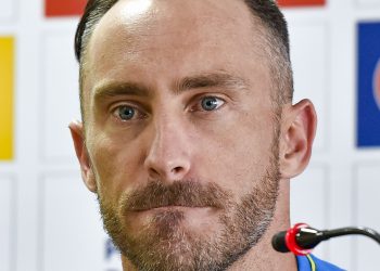 Ranchi: South African captain Faf du Plessis addresses media in Ranchi, Thursday.