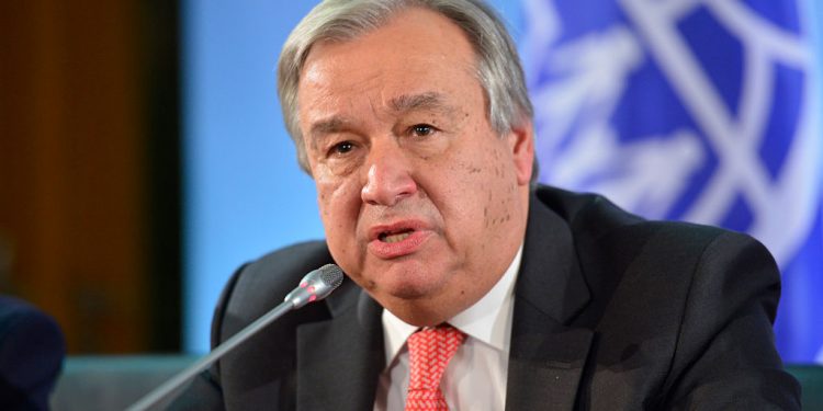 Antonio Guterres, High Commissioner for Refugees of UNHCR, attends a press conference in german foreign office  on November 04, 2015 in Berlin, Germany. (Photo by Michael Gottschalk/Photothek via Getty Images)