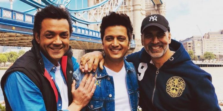 (From left) Bobby Deol, Rietesh Deshmukh and Akshay Kumar