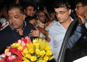 Sourav Ganguly was accorded a warm welcome on his return to Kolkata, Tuesday