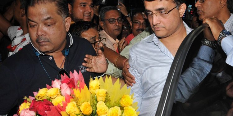 Sourav Ganguly was accorded a warm welcome on his return to Kolkata, Tuesday