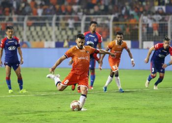 FC Goa’s Ferran Corominas converts from the spot, Monday