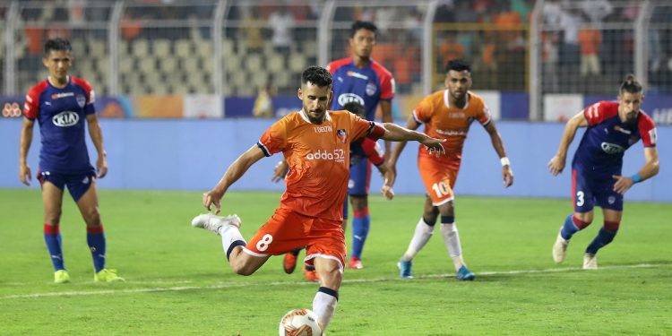 FC Goa’s Ferran Corominas converts from the spot, Monday