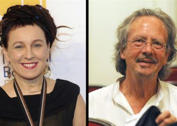 Olga Tokarczuk and  Peter Handke (right)