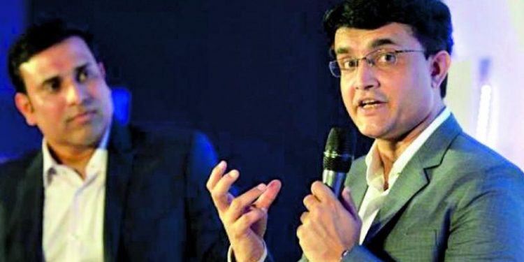 Sourav Ganguly (right) and VVS Laxman