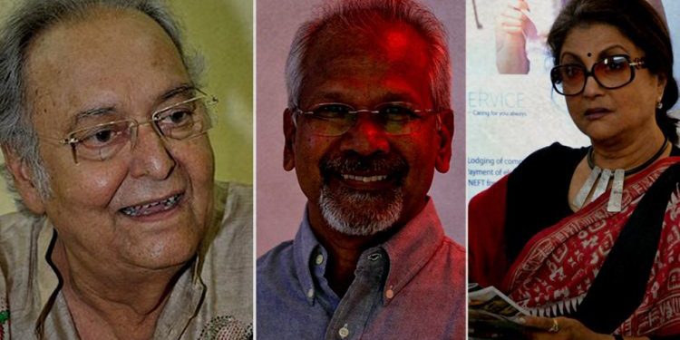 (From left): Soumitra Chatterjee, Mani Ratnam and Aparna Sen