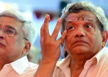 Prakash Karat (L) and Sitaram Yechury