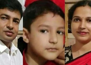 The victims: Bandhu Gopal Pal, his wife Beauty and son