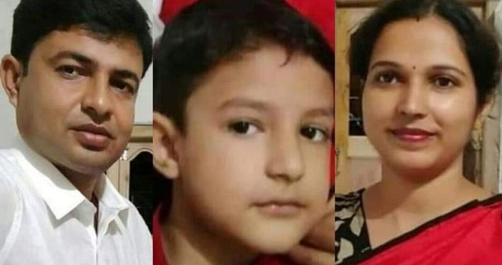 The victims: Bandhu Gopal Pal, his wife Beauty and son