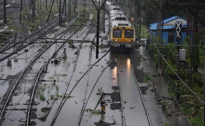 Heavy downpour disrupts rail services