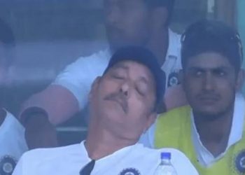 Ravi Shastri caught sleeping; meme goes viral on twitter