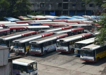 The driver had resorted to the extreme step during a protest by TSRTC employees, whose indefinite strike entered the ninth day Sunday.