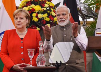 narendra Modi and Angela Merkel