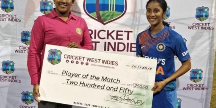 Jemimah Rodrigues was adjudged player of the match.