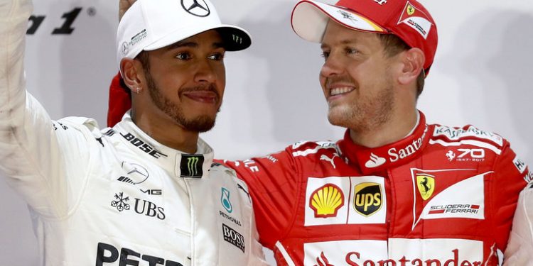 Lewis Hamilton and Sebastian Vettel