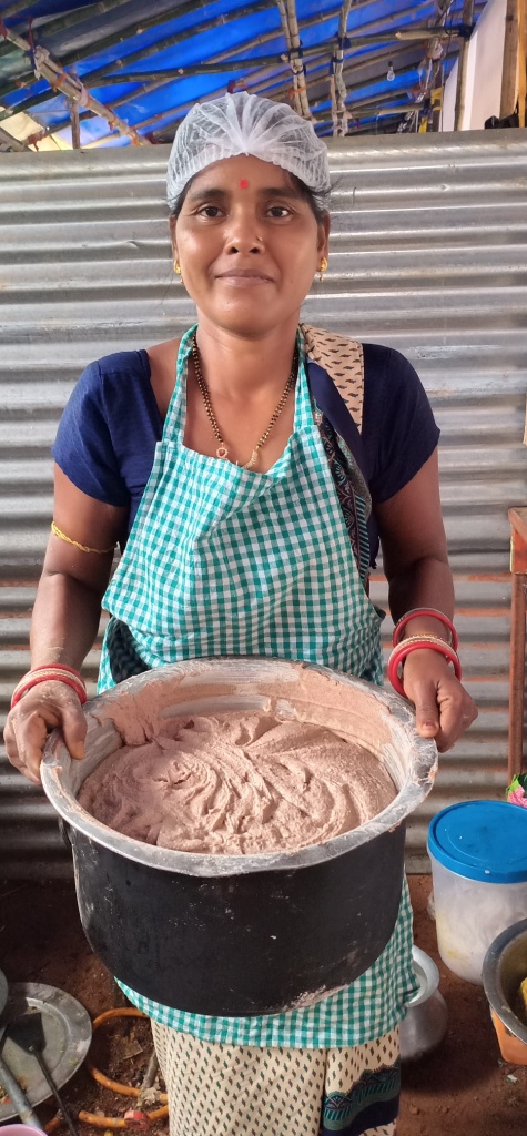 Geetanjali Behera with Millet Vada mixture