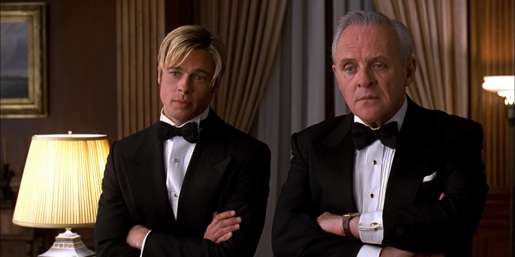 Brad Pitt (L) and Anthony Hopkins