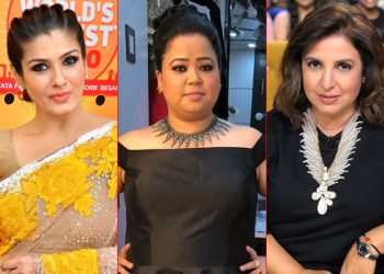 (From left): Raveena Tandon, Bharti Singh, Farah Khan