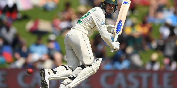 Quinton de Kock hits out during Test against England, Thursday