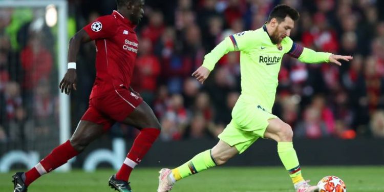 Sadio Mane (left) and Lionel Messi.