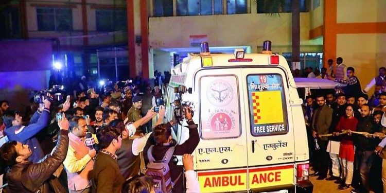 The victim was admitted to the Safdarjung Hospital in New Delhi.