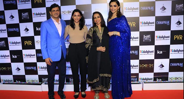 Deepika Padukone with her family