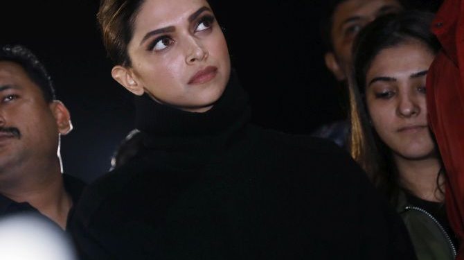 Actor Deepika Padukone at JNU Tuesday