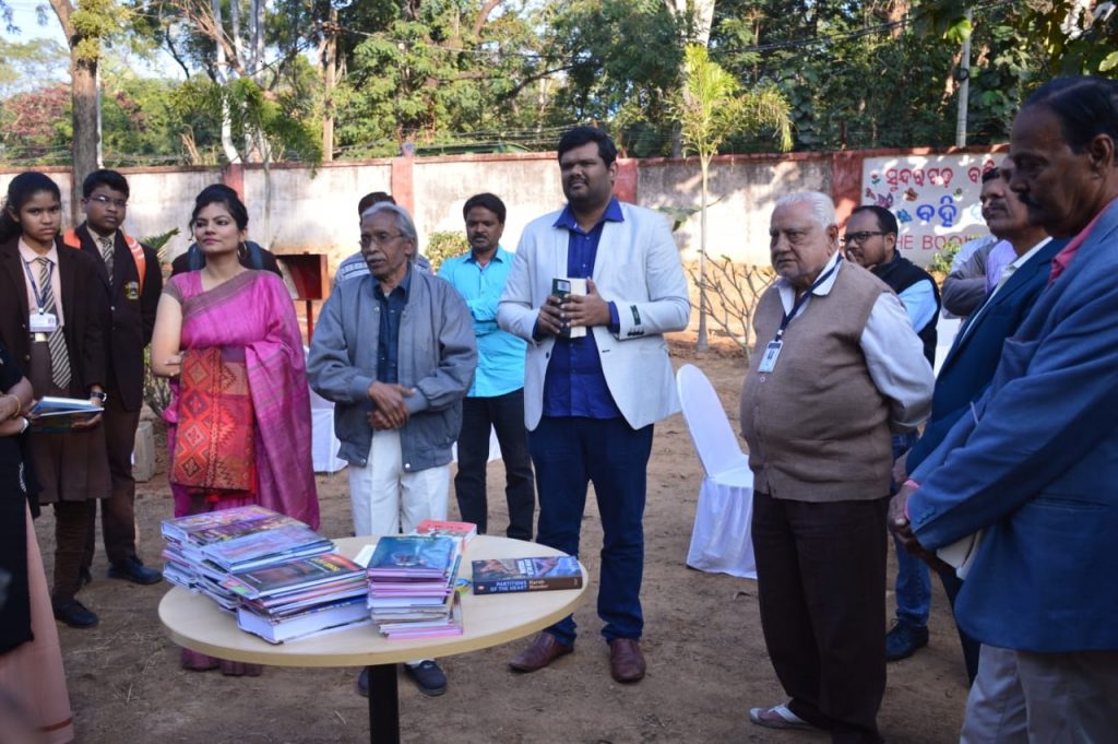 Tending book garden at Collector’s house