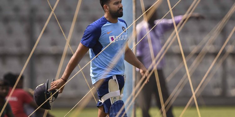 Rohit Sharma at the nets, Sunday