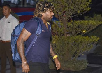 Captain of the Sri Lankan cricket team Lasith Malinga upon his arrival at Guwahati, Thursday