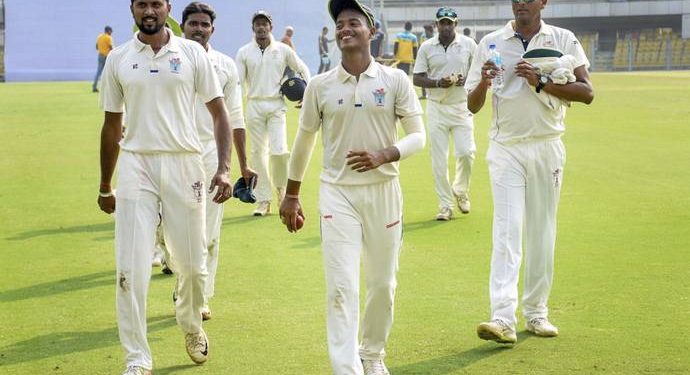 Odisha team walk back after dismissing Assam in the first innings