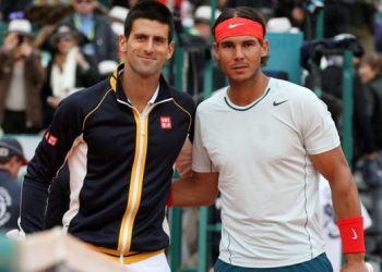 Novak Djokovic (left) and Rafa Nadal