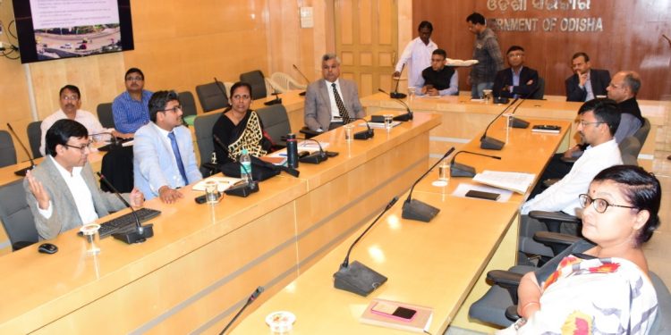 Chief Secretary Asit Tripathy chairs a high-level meeting at Lok Seva Bhawan in Bhubaneswar, Tuesday