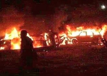 In the early hours of Saturday, media reports said that the medical convoy of the Hashd Shaabi forces was hit by the airstrike near a stadium in Taji, some 15 km north of Baghdad.