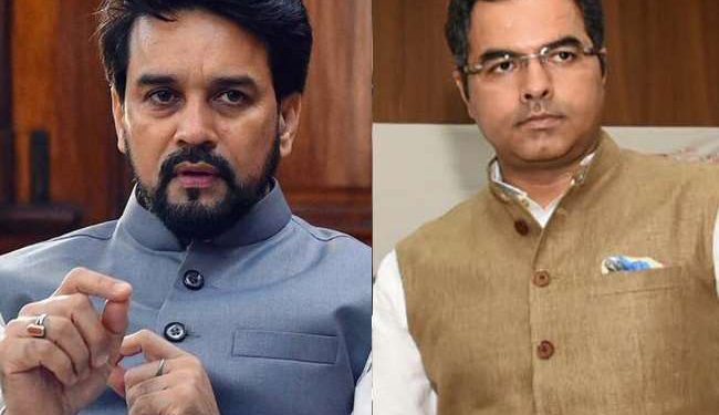 Anurag Thakur (L) and Pravesh Verma