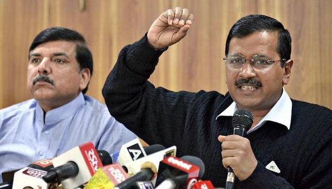 Arvind Kejriwal and Sanjay Singh