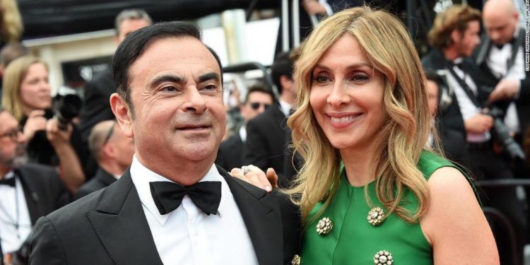Carlos Ghosn and his wife Carole