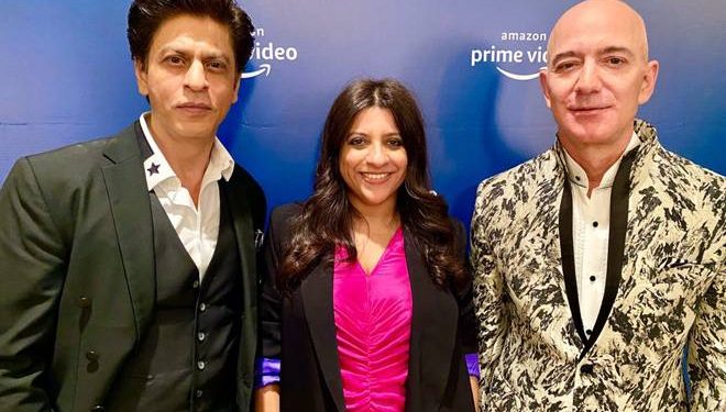 Shah Rukh Khan, Zoya Akhtar and Jeff Bezos